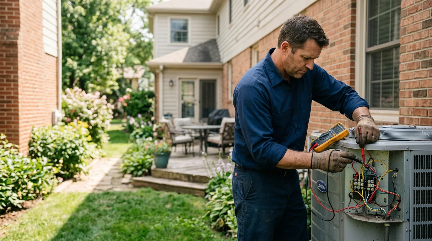 HVAC technician working near Dilliner, PA